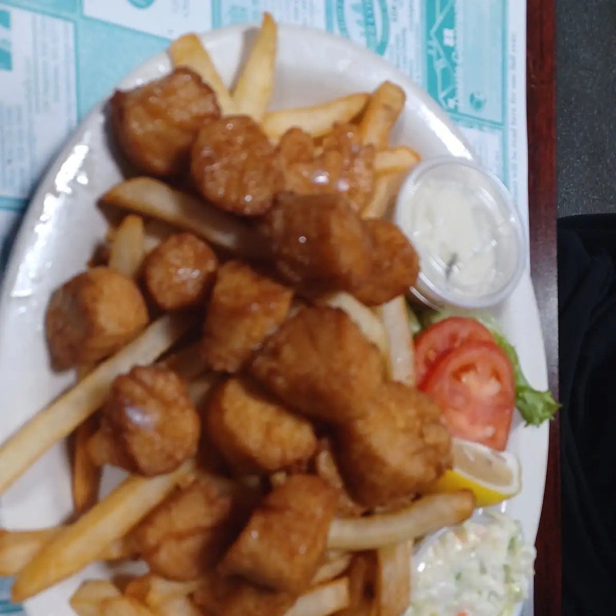 Fried Scallops w Fries Special 16 95