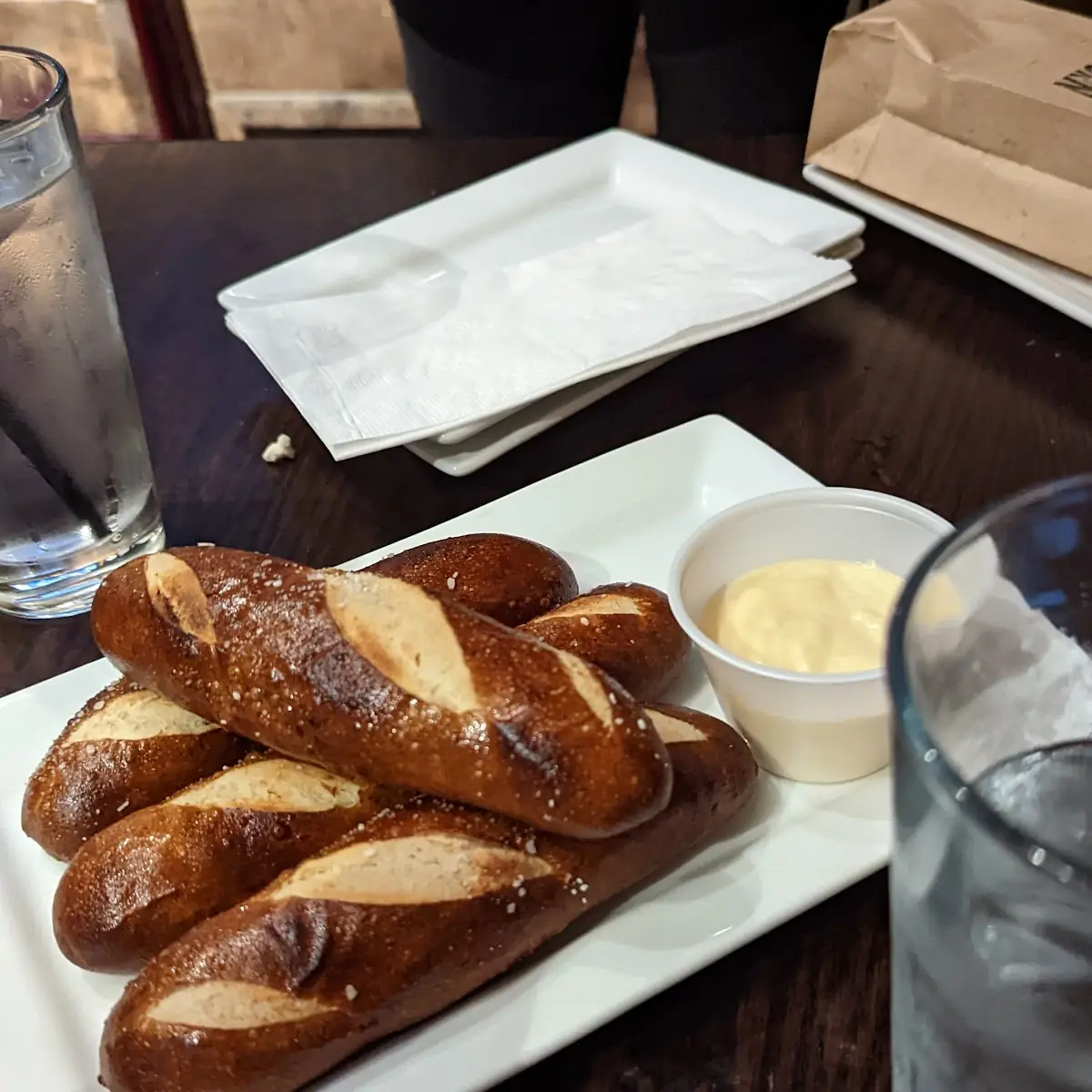 Baked Pretzel Sticks with Dipping Sauce