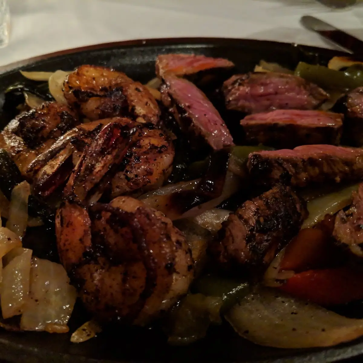 Steak and Shrimp Fajitas