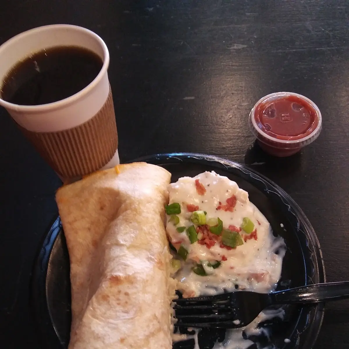 Breakfast Burrito with Biscuit N Gravy
