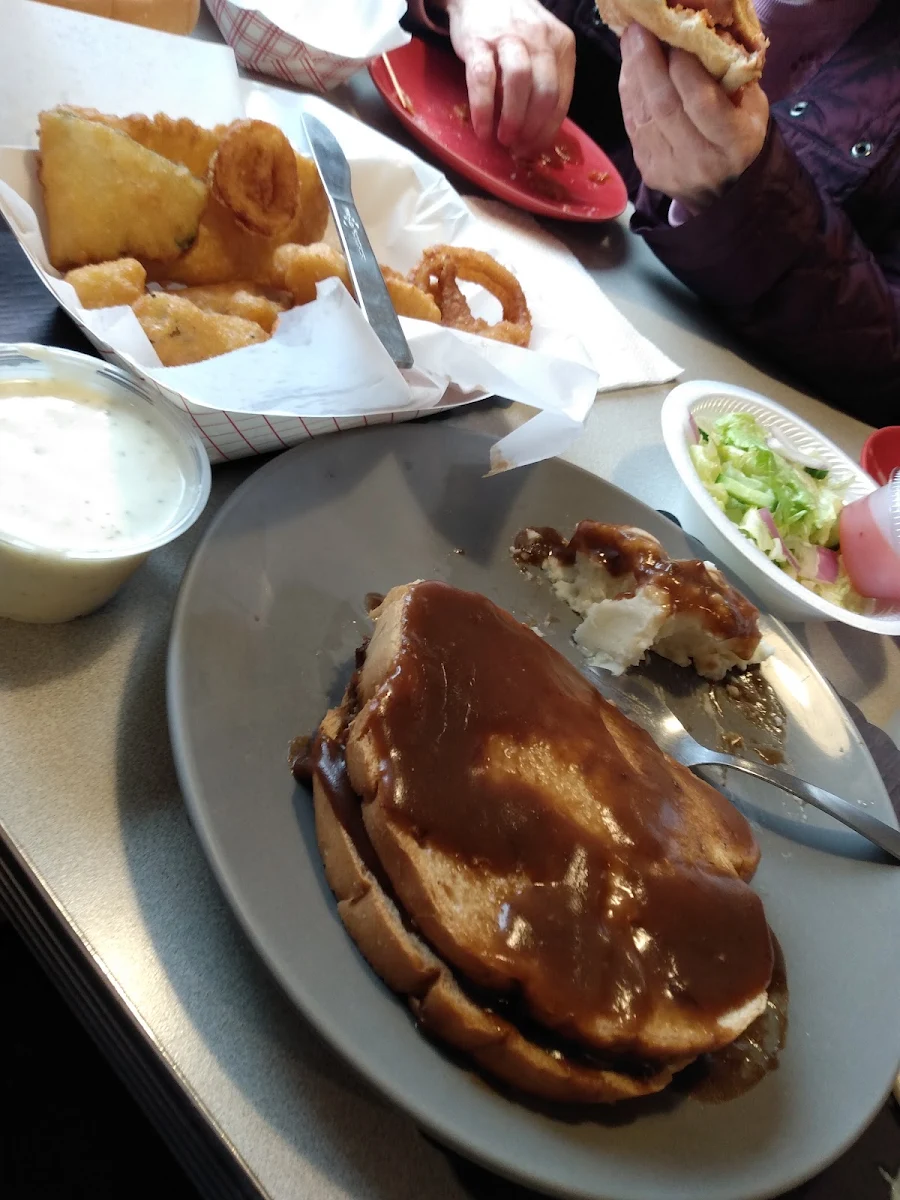 Meatloaf Sandwich and Salad