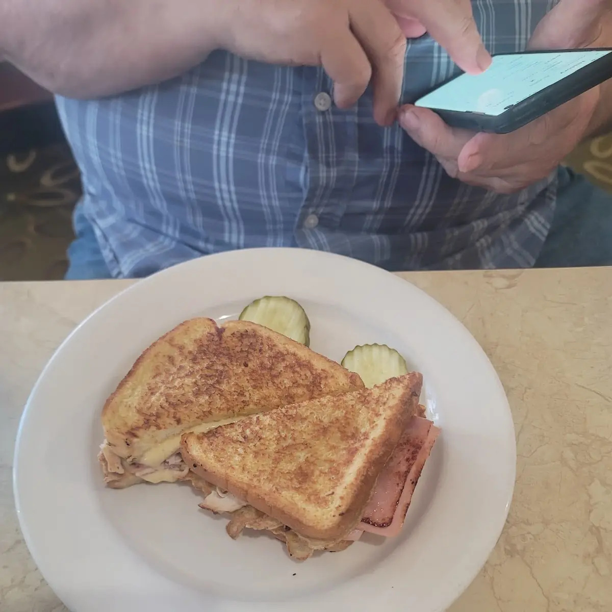 Ham and Swiss Cheese Sandwich