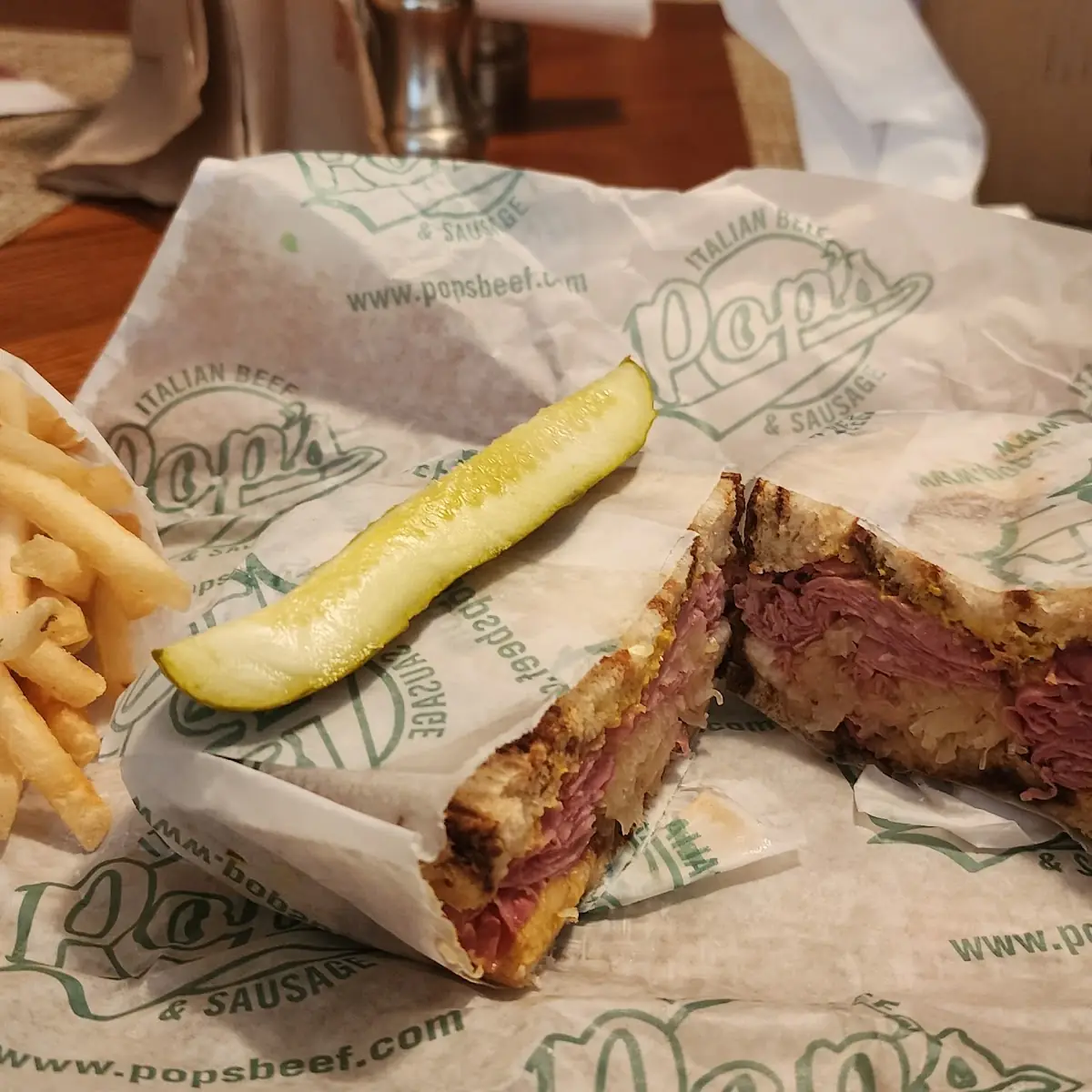 Corned Beef Sandwich and Fries