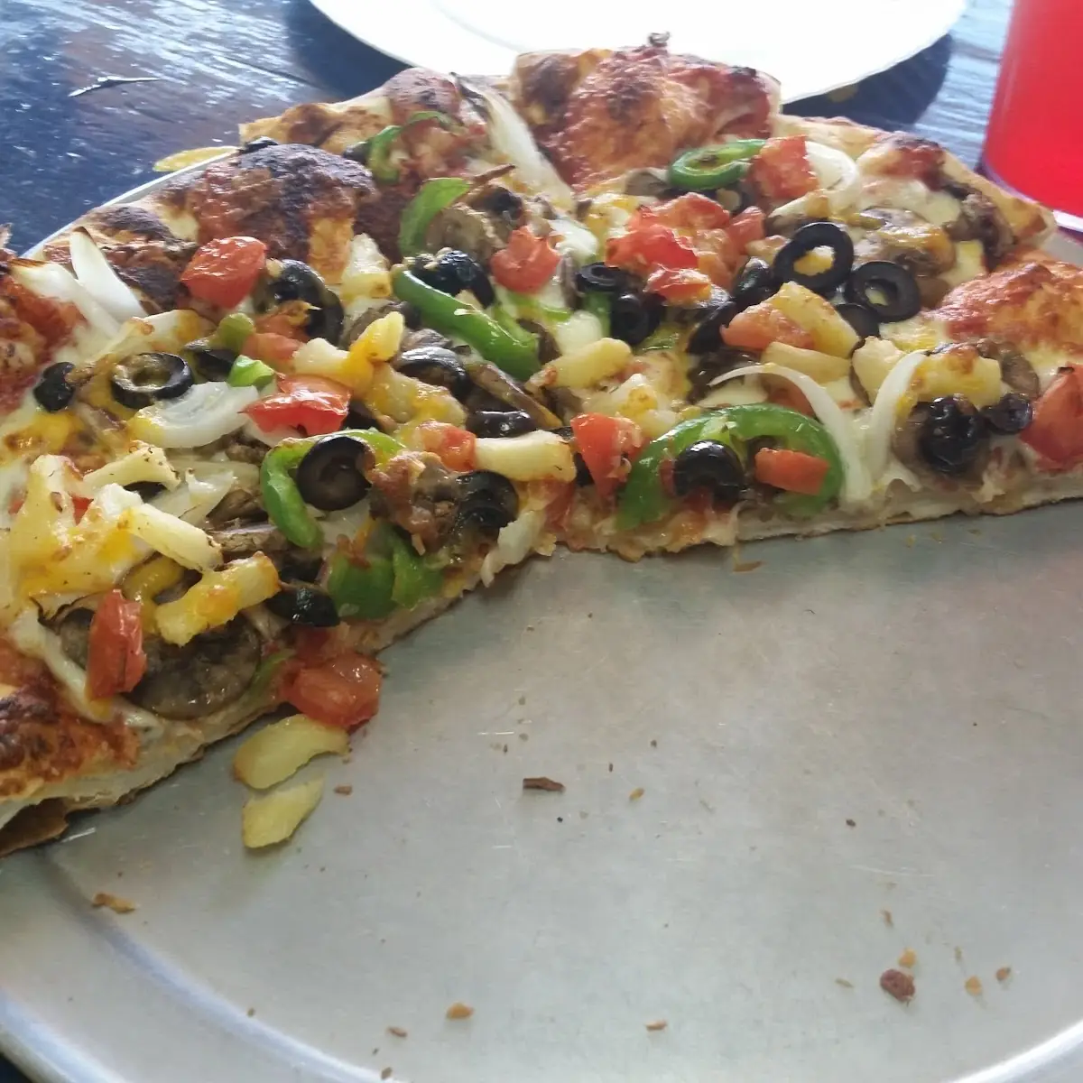 Veggie Pizza with Pineapple