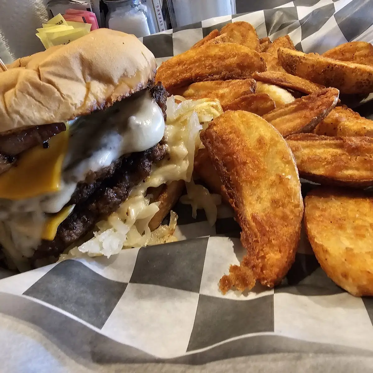 Tate's BBQ Burger Single Double Triple