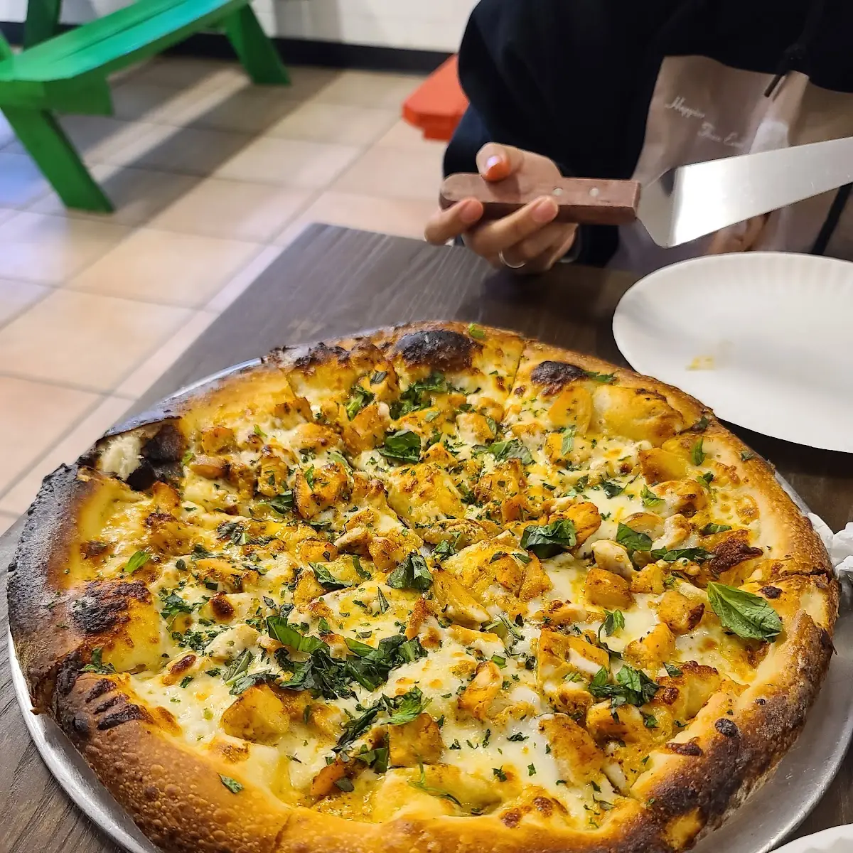 Chicken Alfredo Pizza