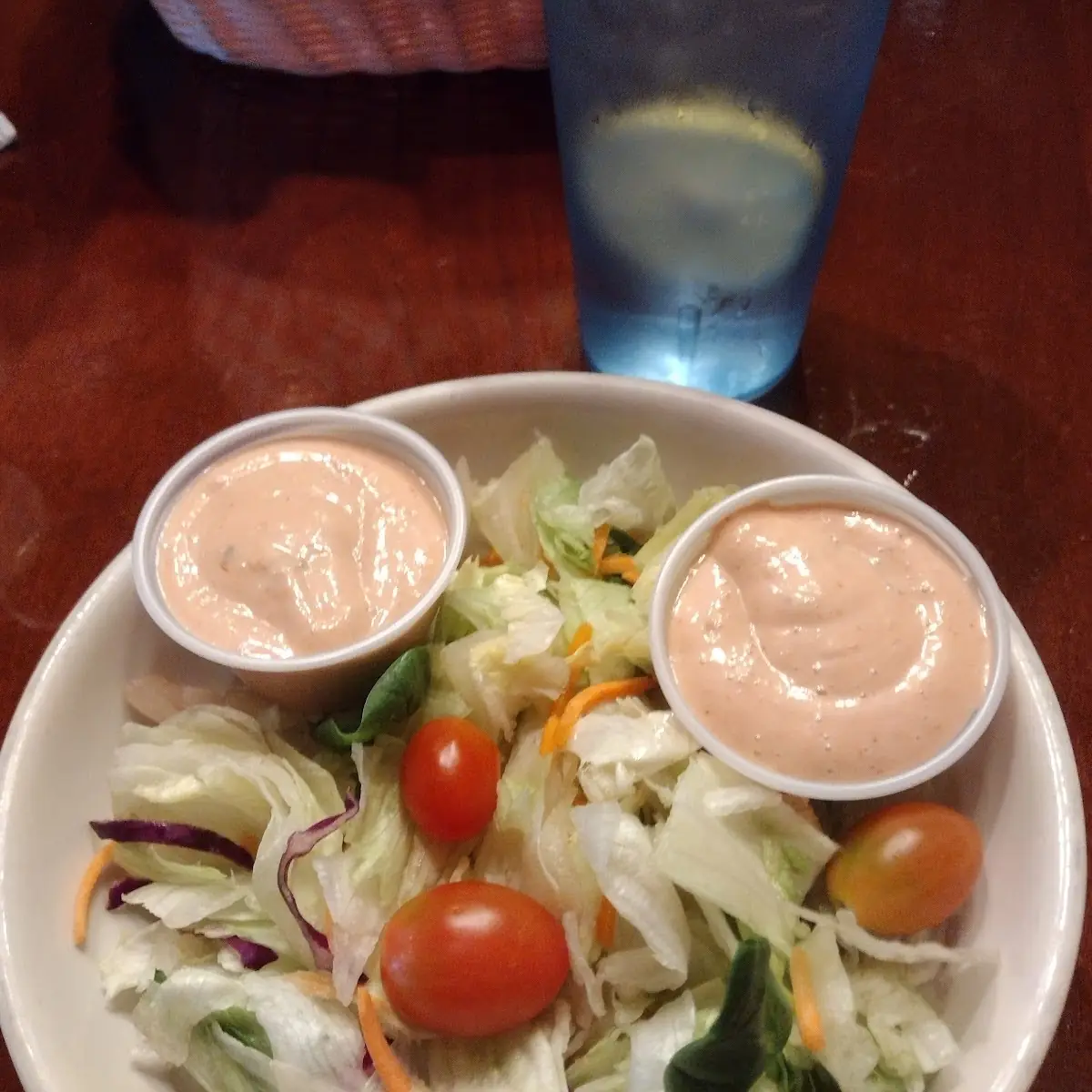 Side Salad with Thousand Island Dressing