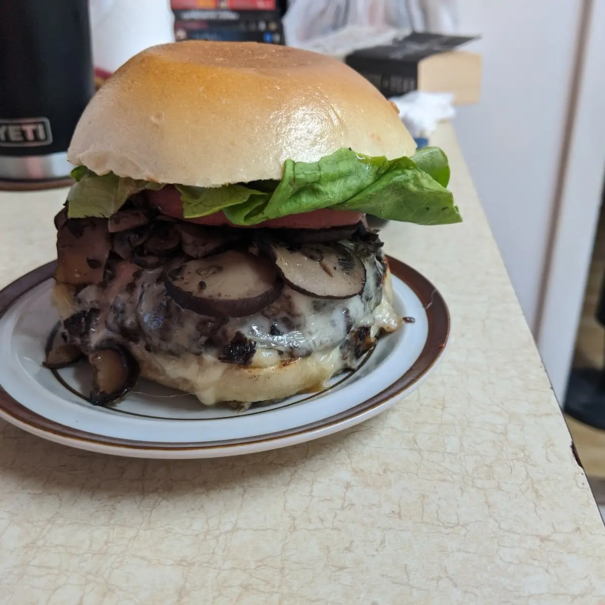 Mushroom Swiss Burger