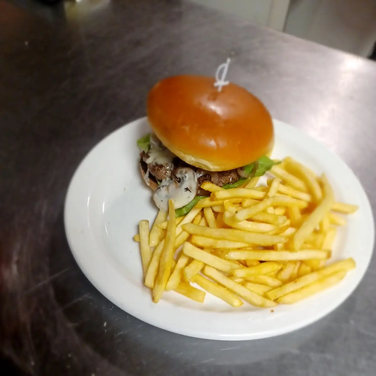 Mushroom Swiss Burger
