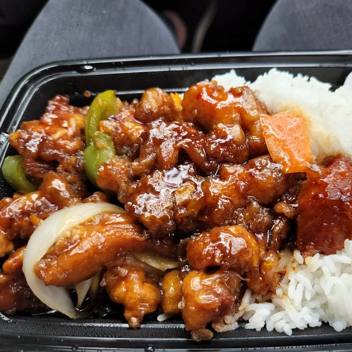 Orange Chicken with White Rice Combo Platter