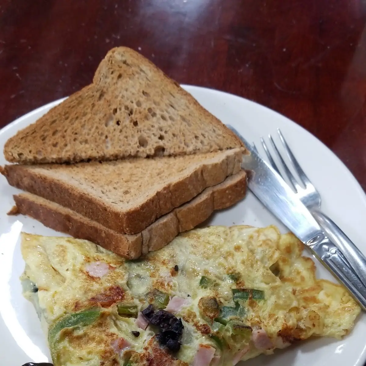 Western Omlette and Wheat Toast