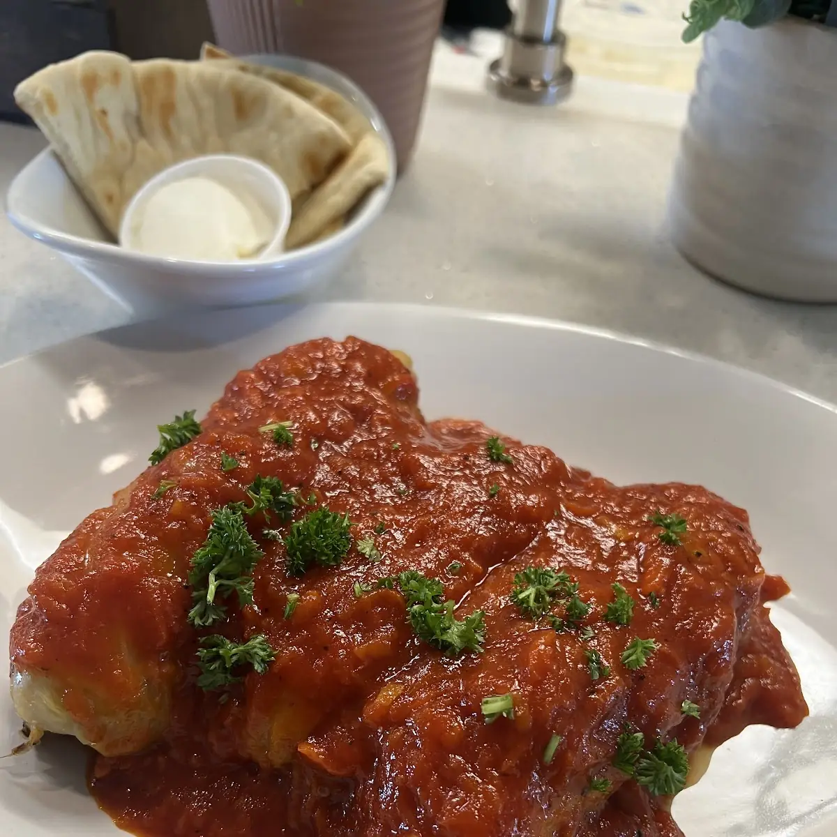 Cabbage Rolls with Tomato Sauce