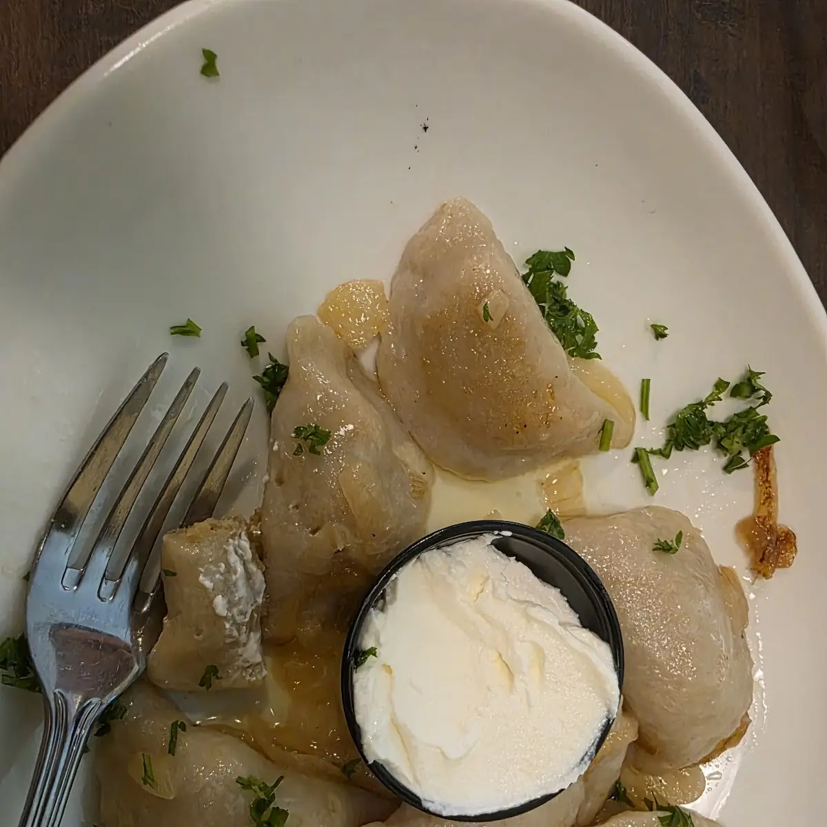 Savory Dumplings with Sour Cream