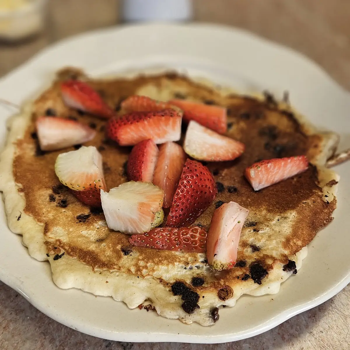 Strawberry Chocolate Chip Pancake