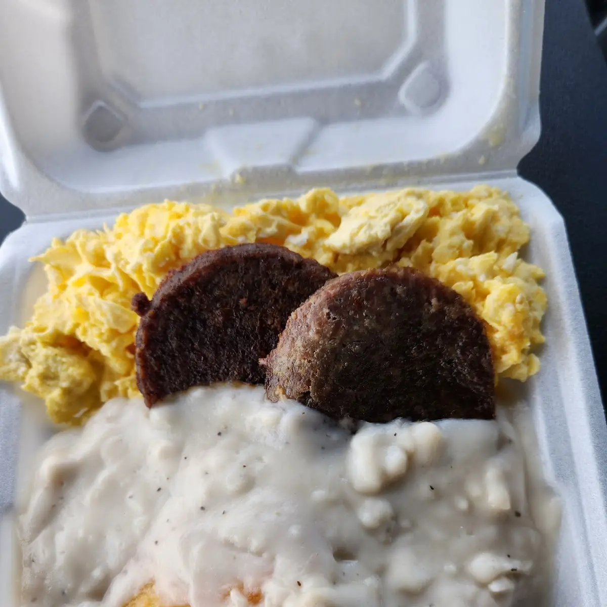 Biscuits and Gravy with Eggs and Sausage