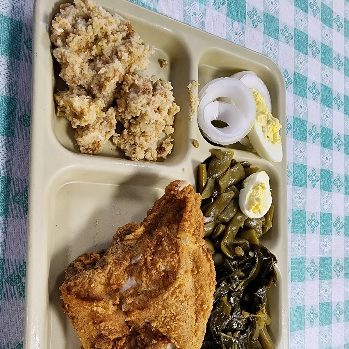 Fried Chicken with Develed Eggs