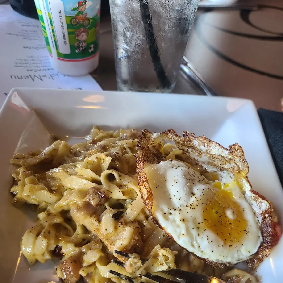 Seared Pork Belly Carbonara Pasta