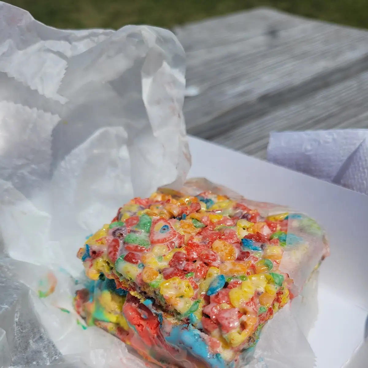 Fruity Pebble Ice Cream Sandwich