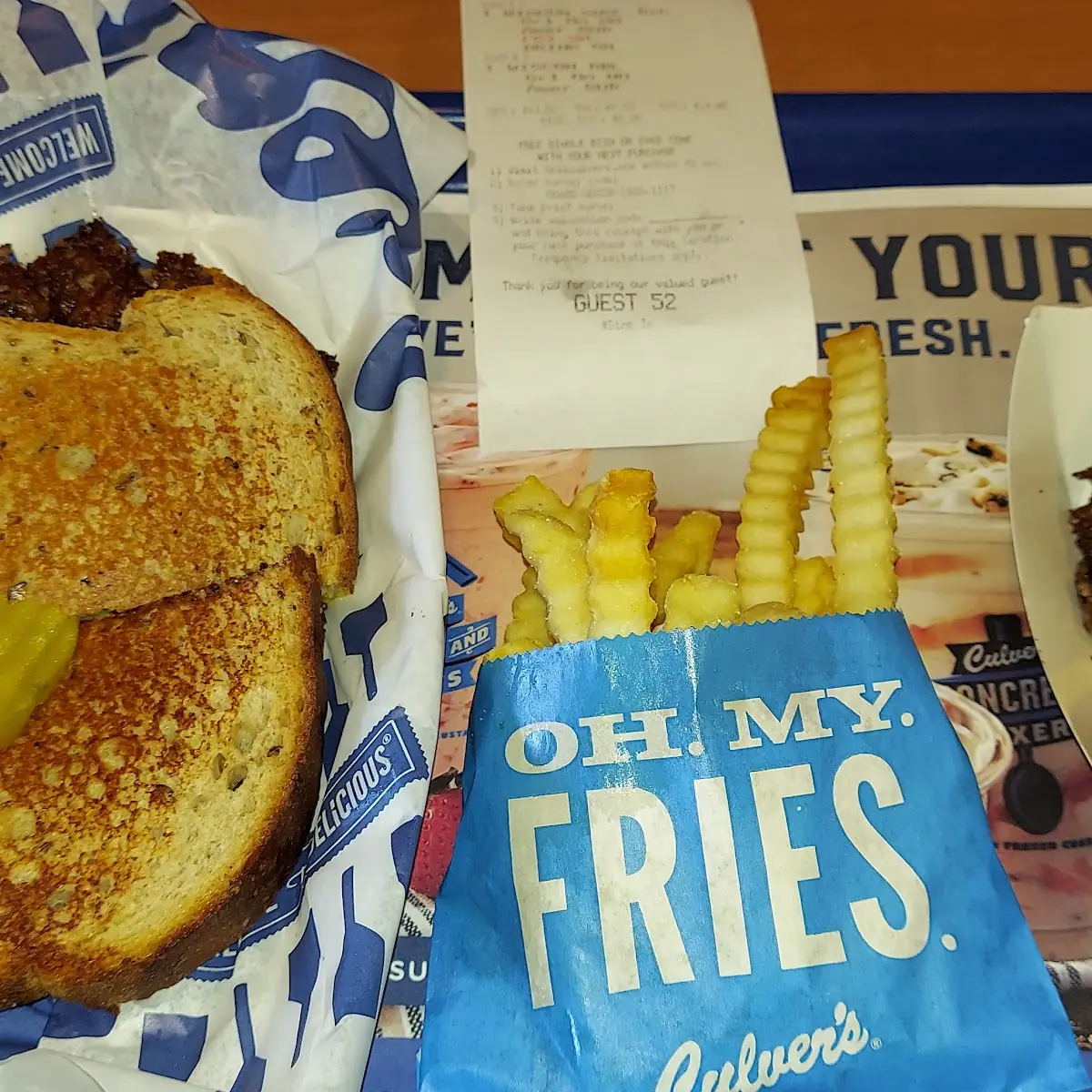 Patty Melt and Fries