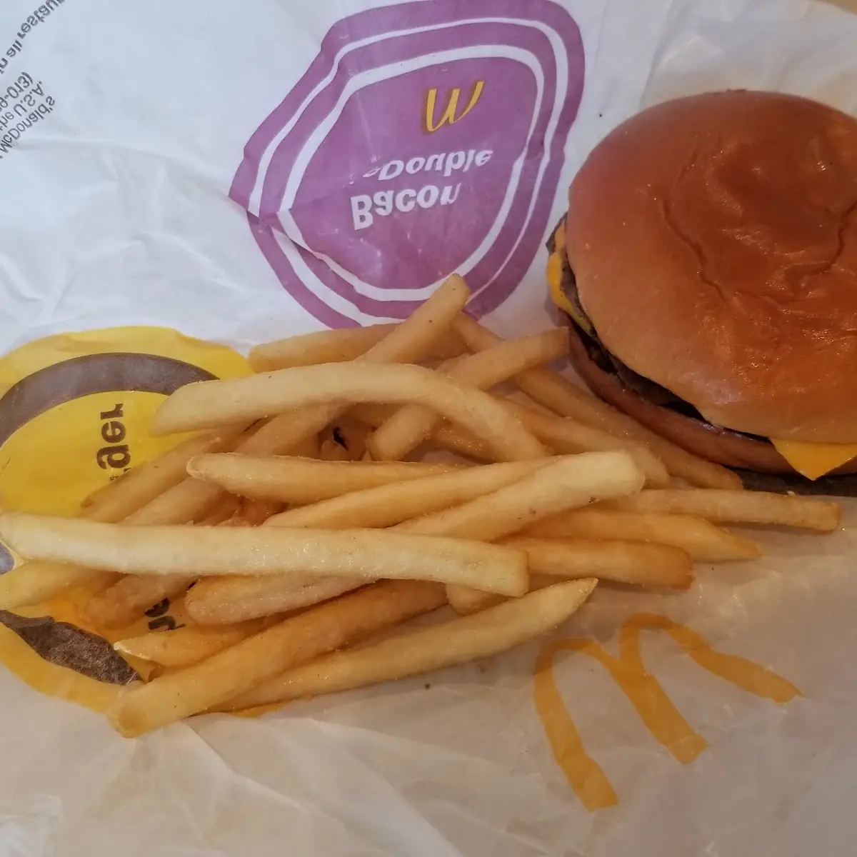 Cheese Burger and Fries