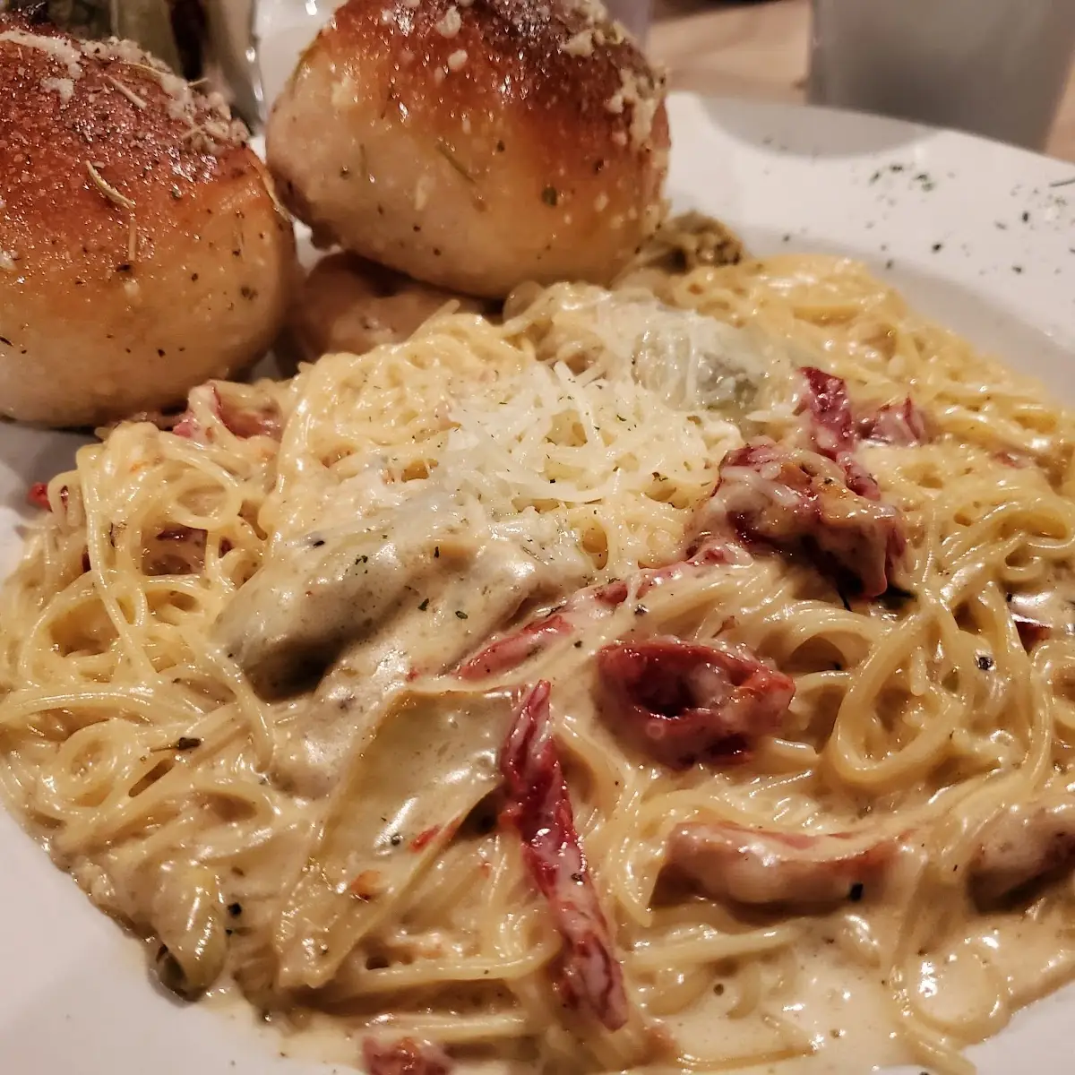 Chicken Carbonara Con Capicola