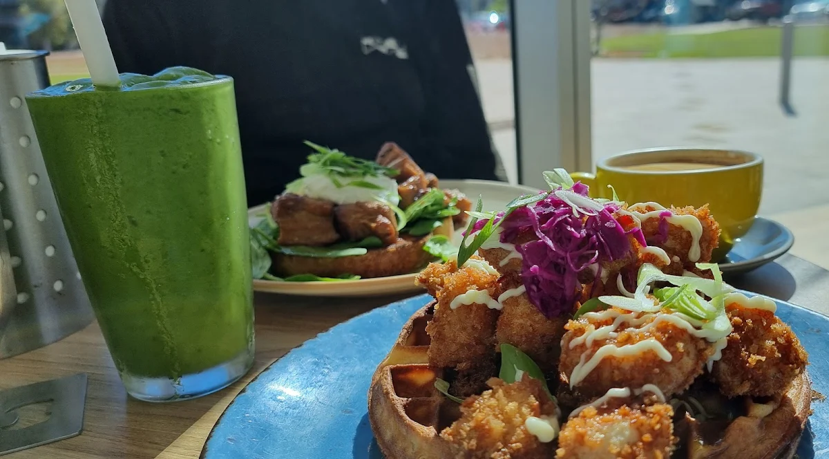 Chicken Waffles Share or Be Very Hungry Deliciousness