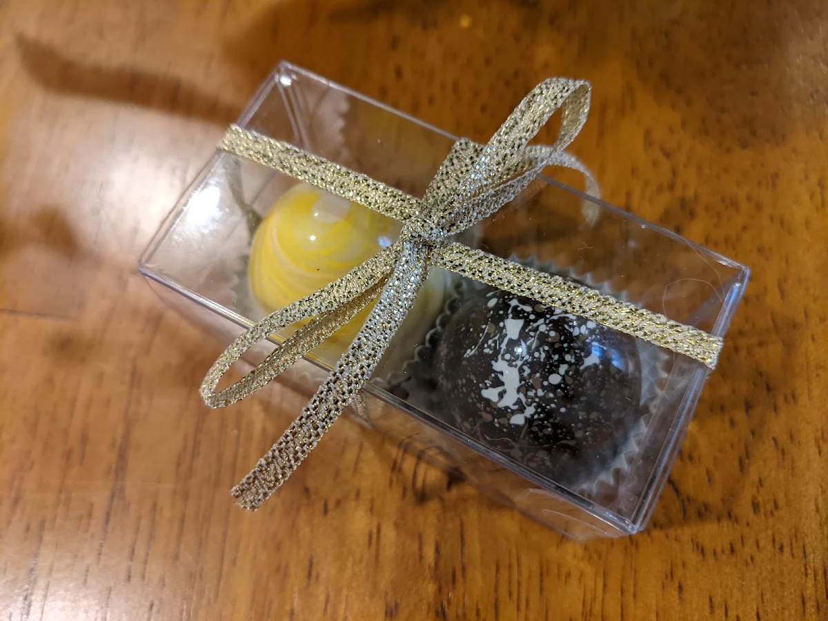Truffles One Lemon and One Dark Chocolate Salted Caramel