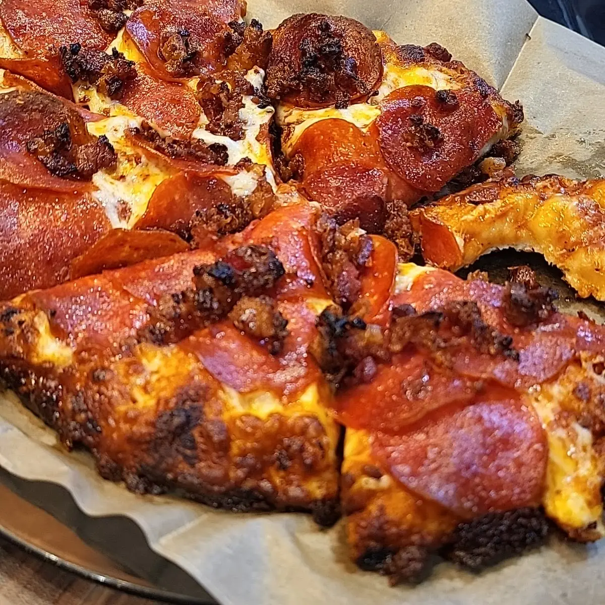 Personal Pepperoni Pizza with Bacon