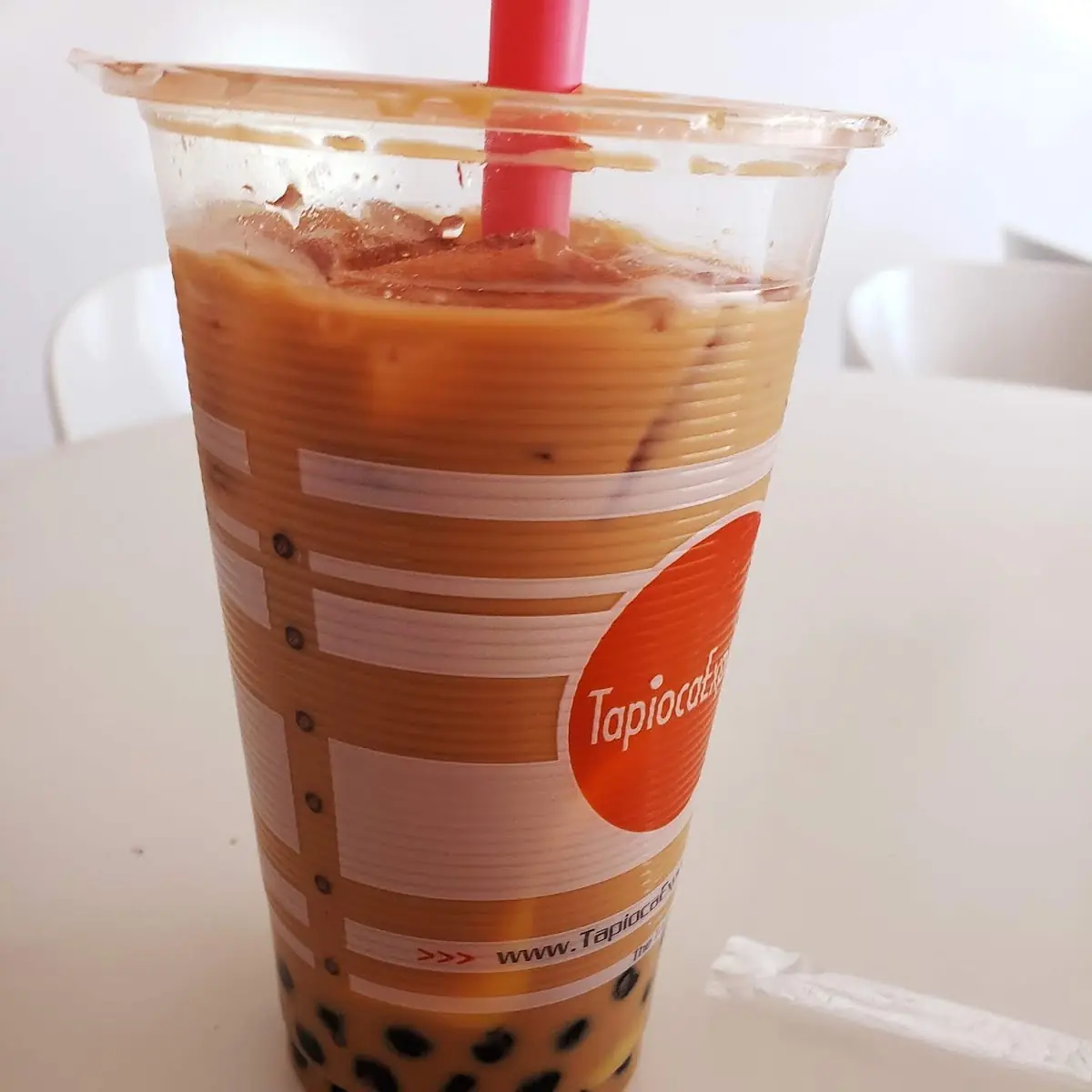 Milk Tea with Boba & Egg Custard