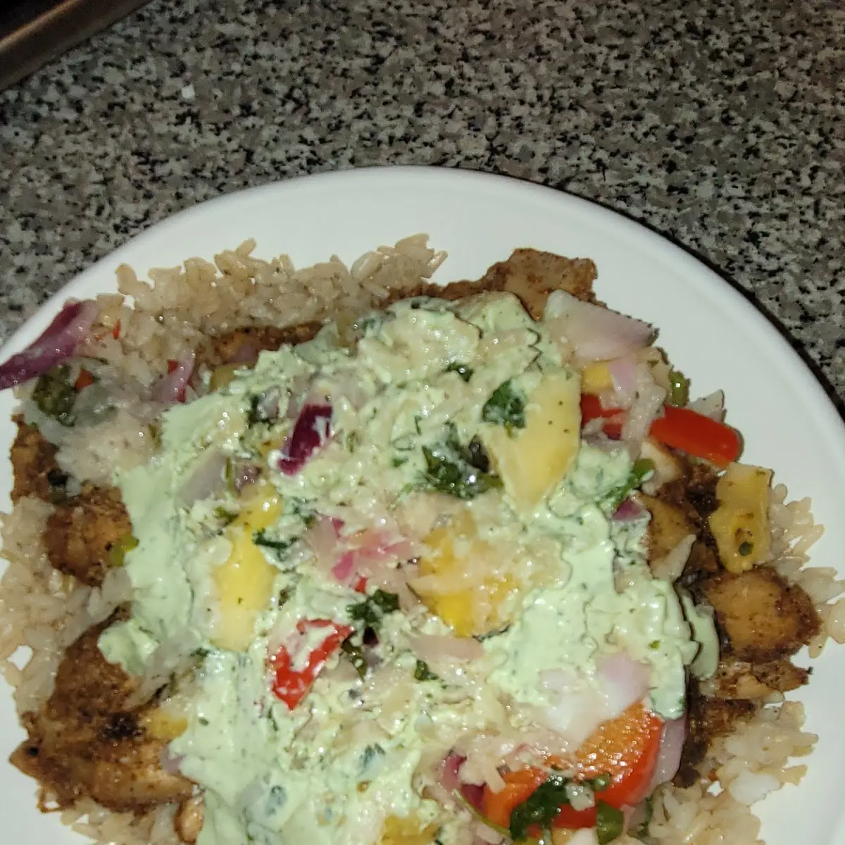 Jerk Ginger Pineapple Chicken Bowl
