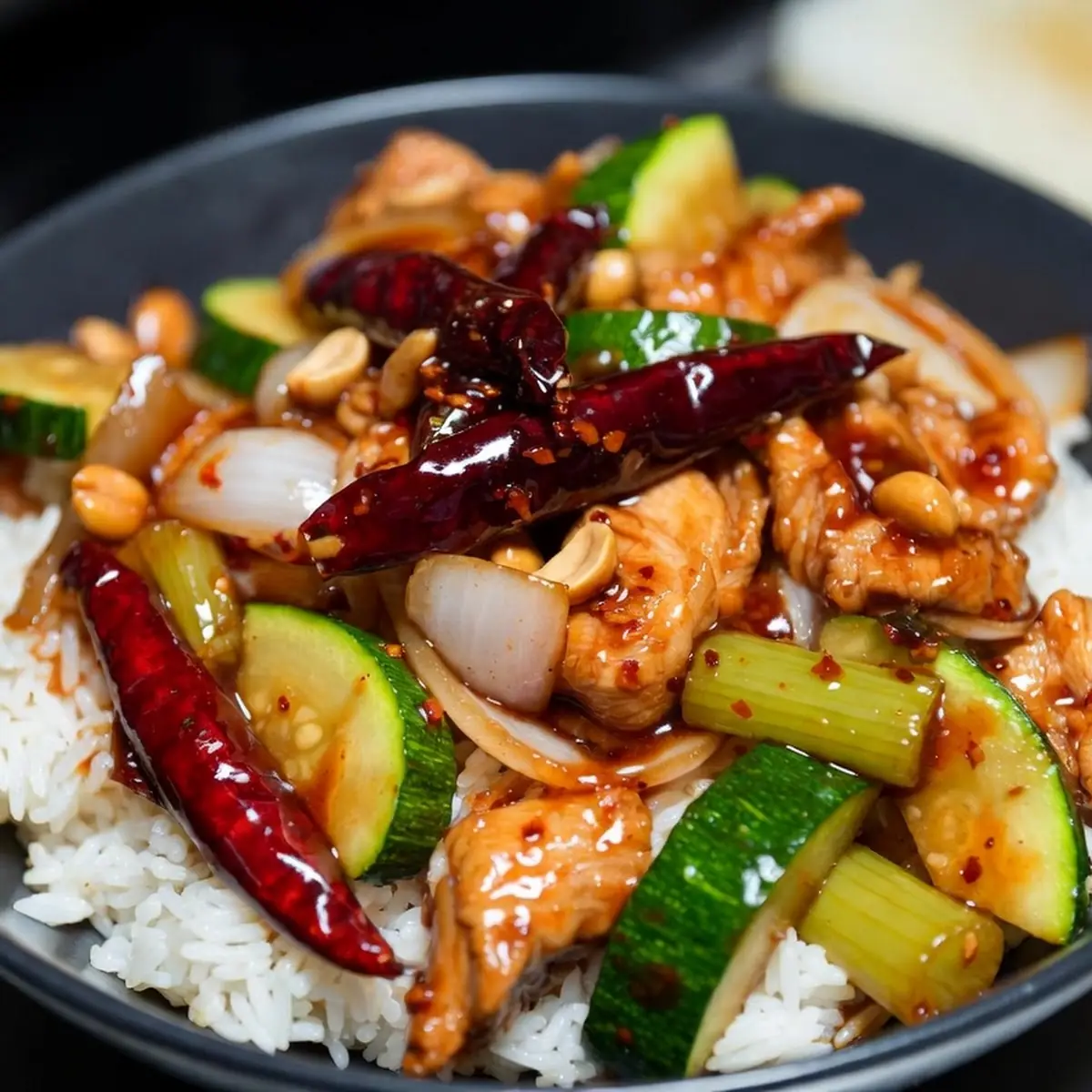 Kung Pao Chicken Rice Bowl