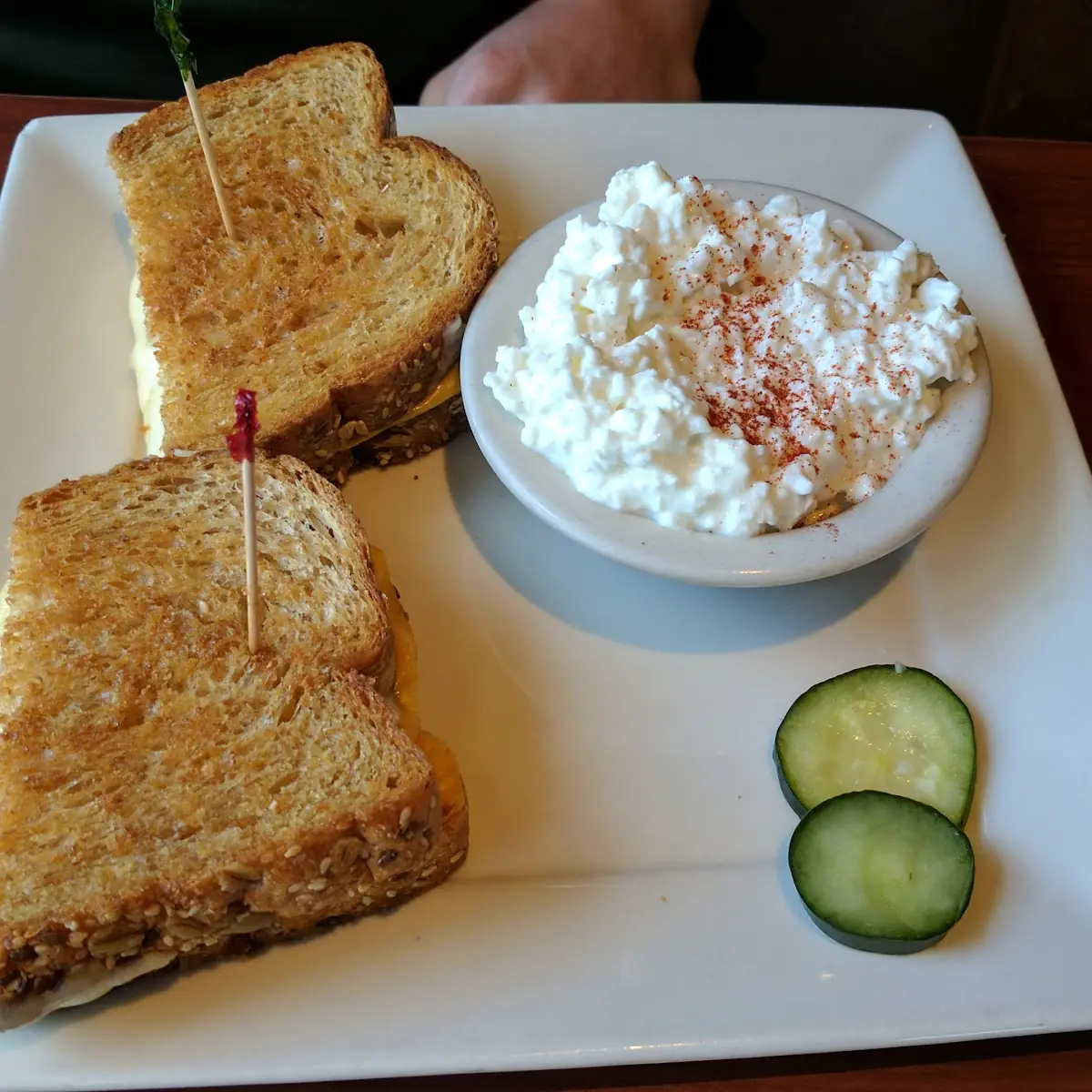 Three Cheese Grilled Cheese Sandwich