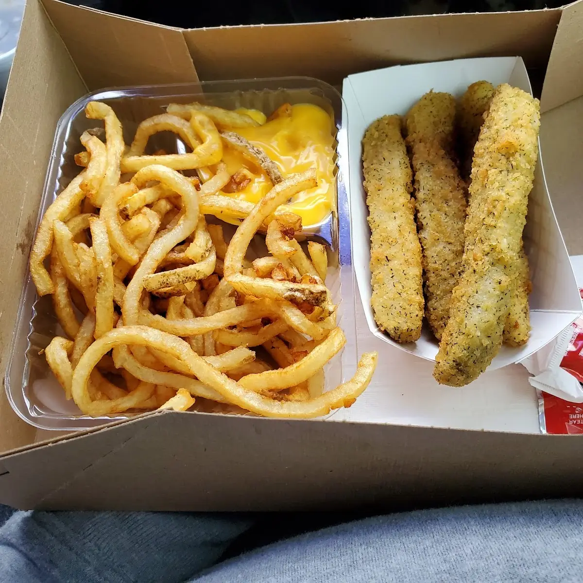 Fries and Deep Fried Pickles