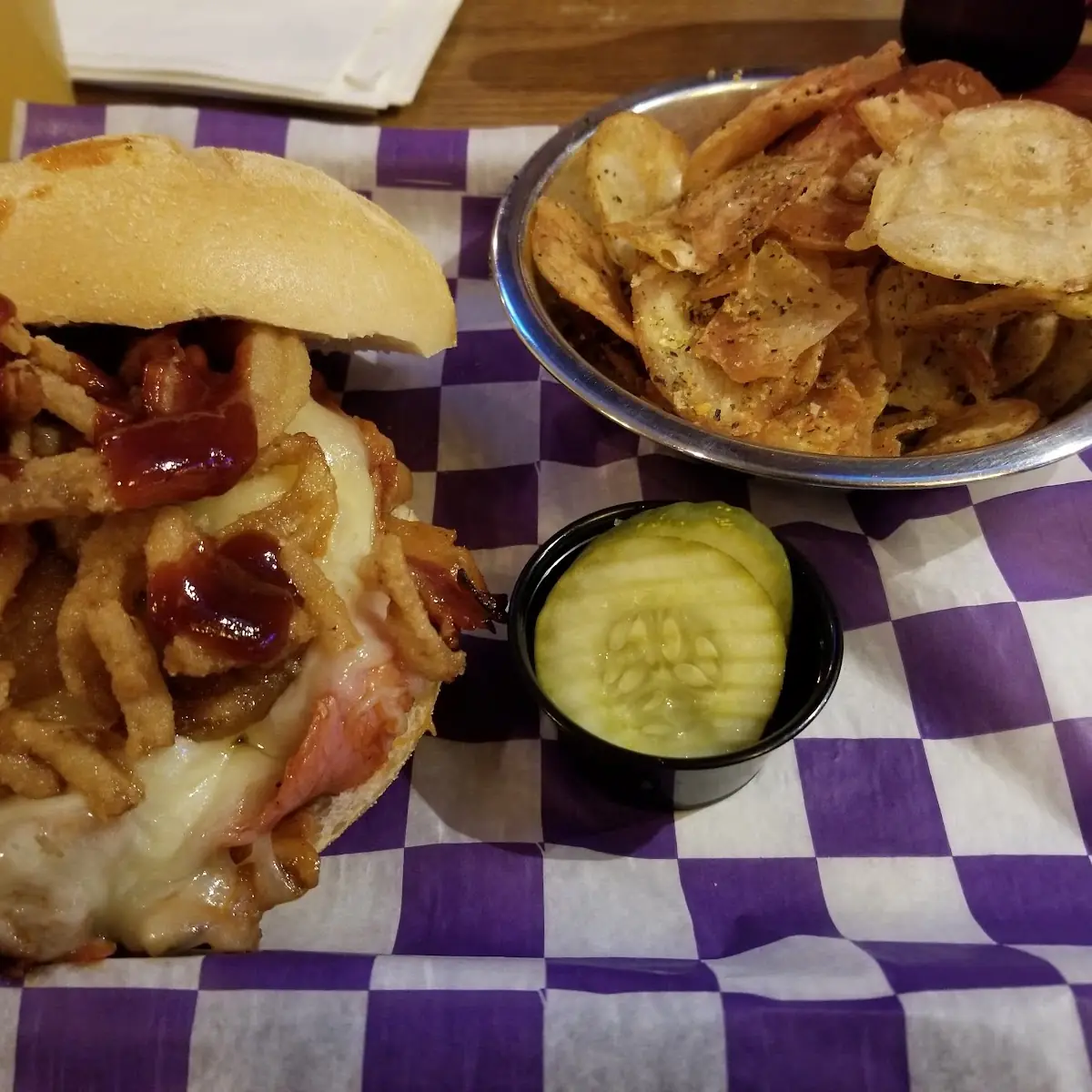 Big Pig with Home Made Chips