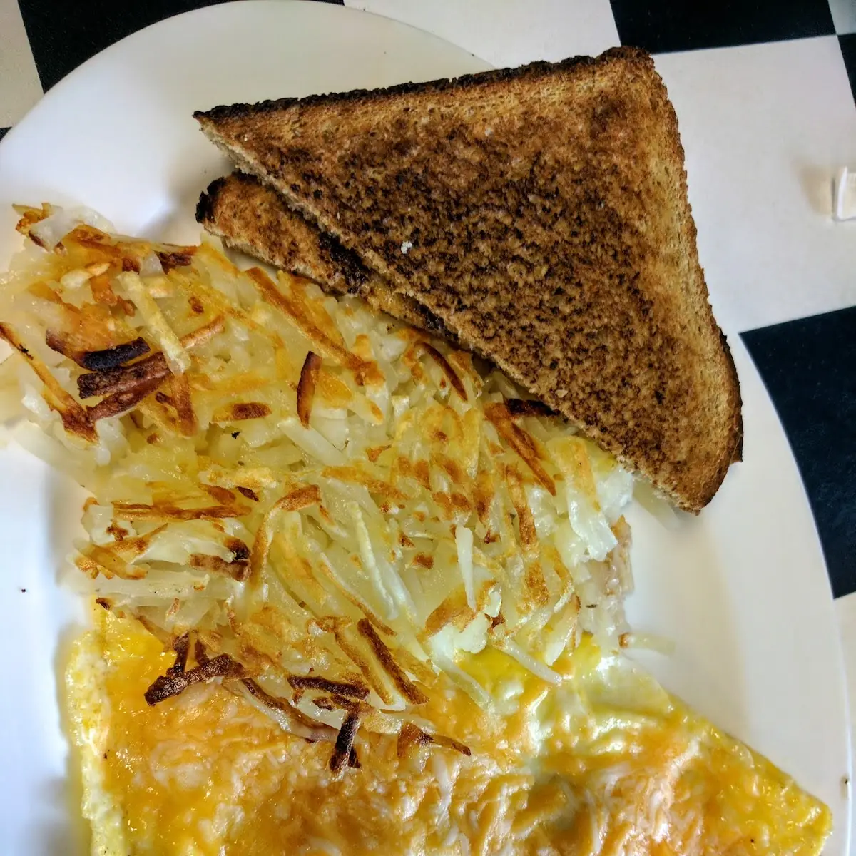 Omelet and Hash Browns