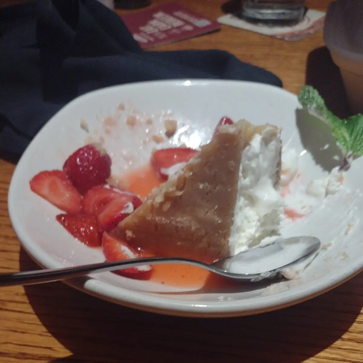 Butter Cake with Strawberry Sundae