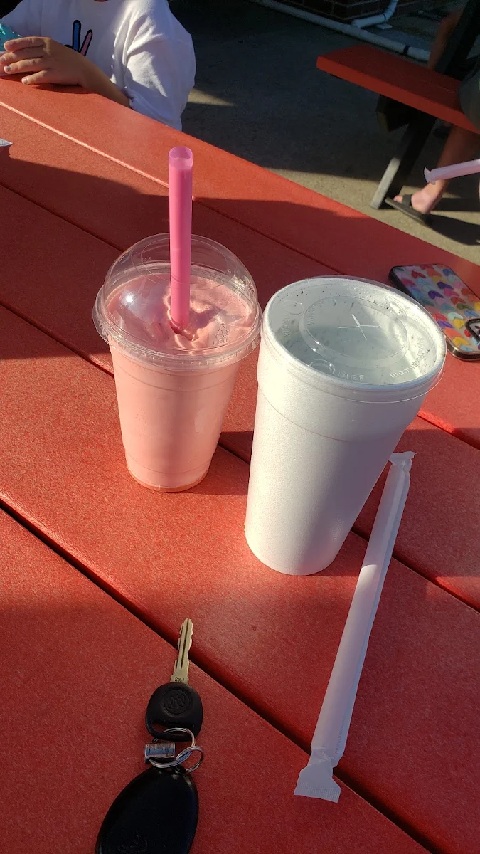 Cherry Freeze and Mint Chocolate Shake