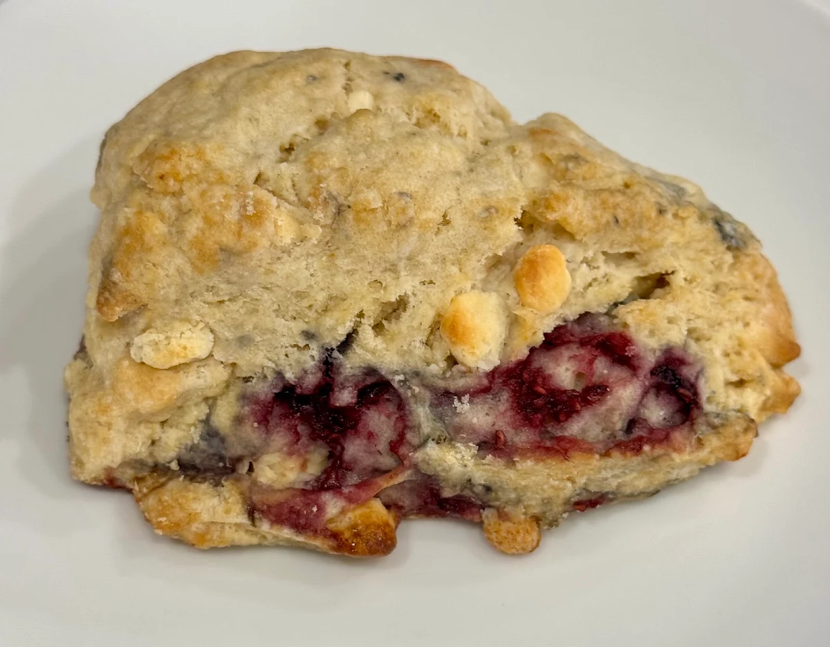 Raspberry White Chocolate Scone