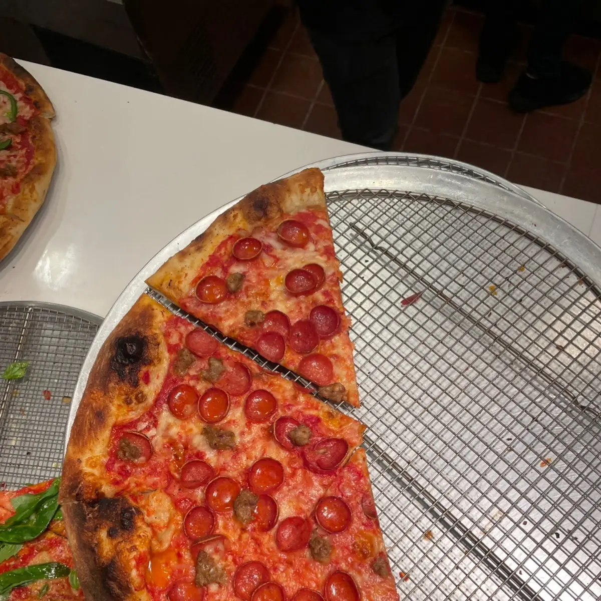 Pepperoni and Sausage Pizza Slice