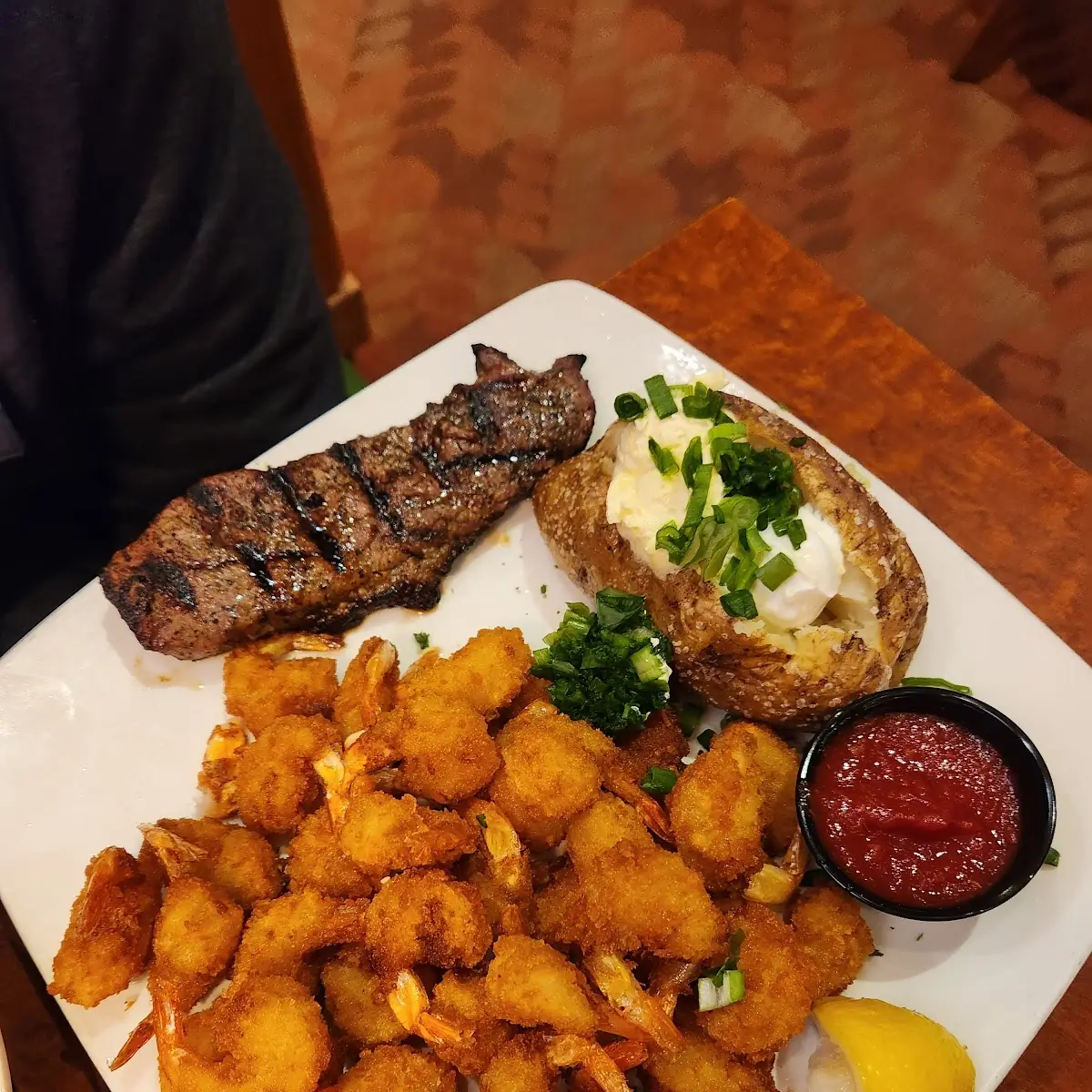 Steak & Half Dozen Jumbo Fried Shrimp