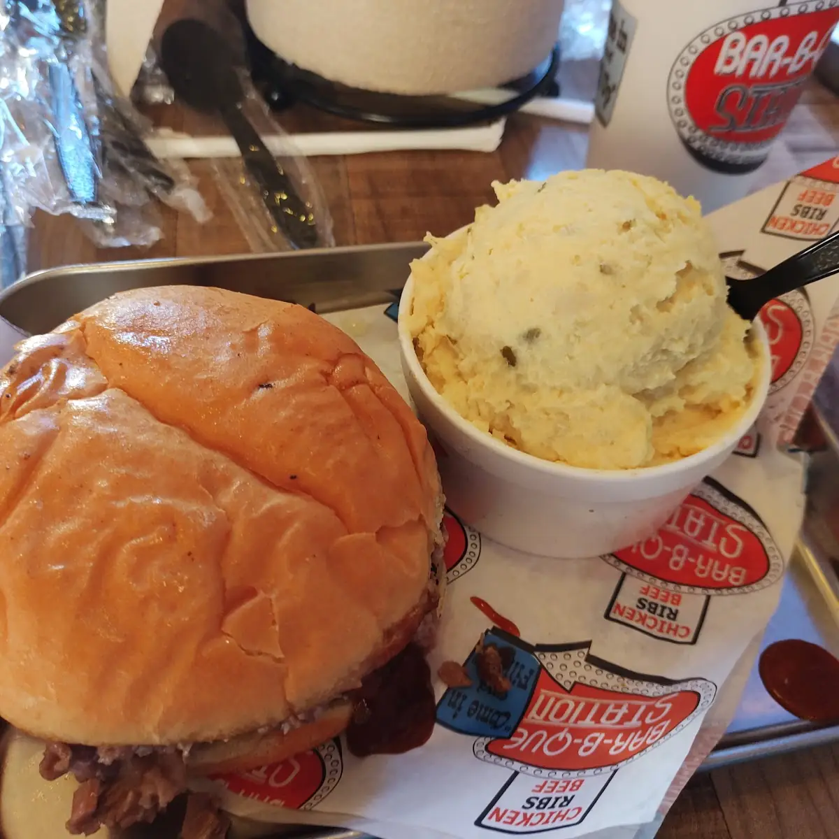 Brisket Sandwich & Potato Salad