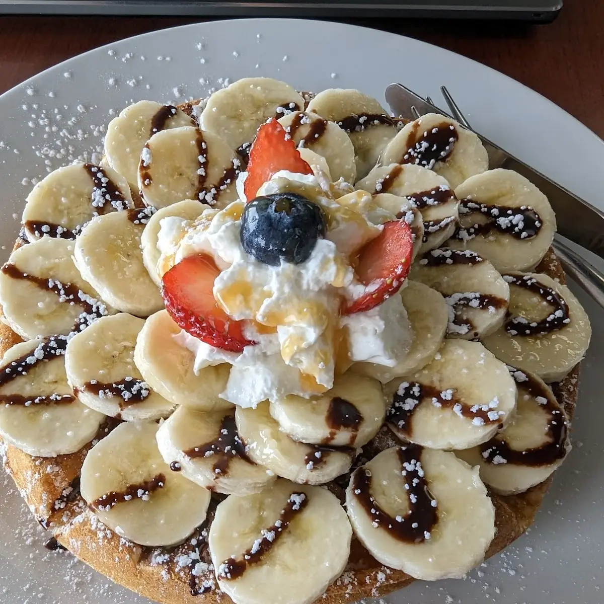 Banana Nutella Chocolate Waffle