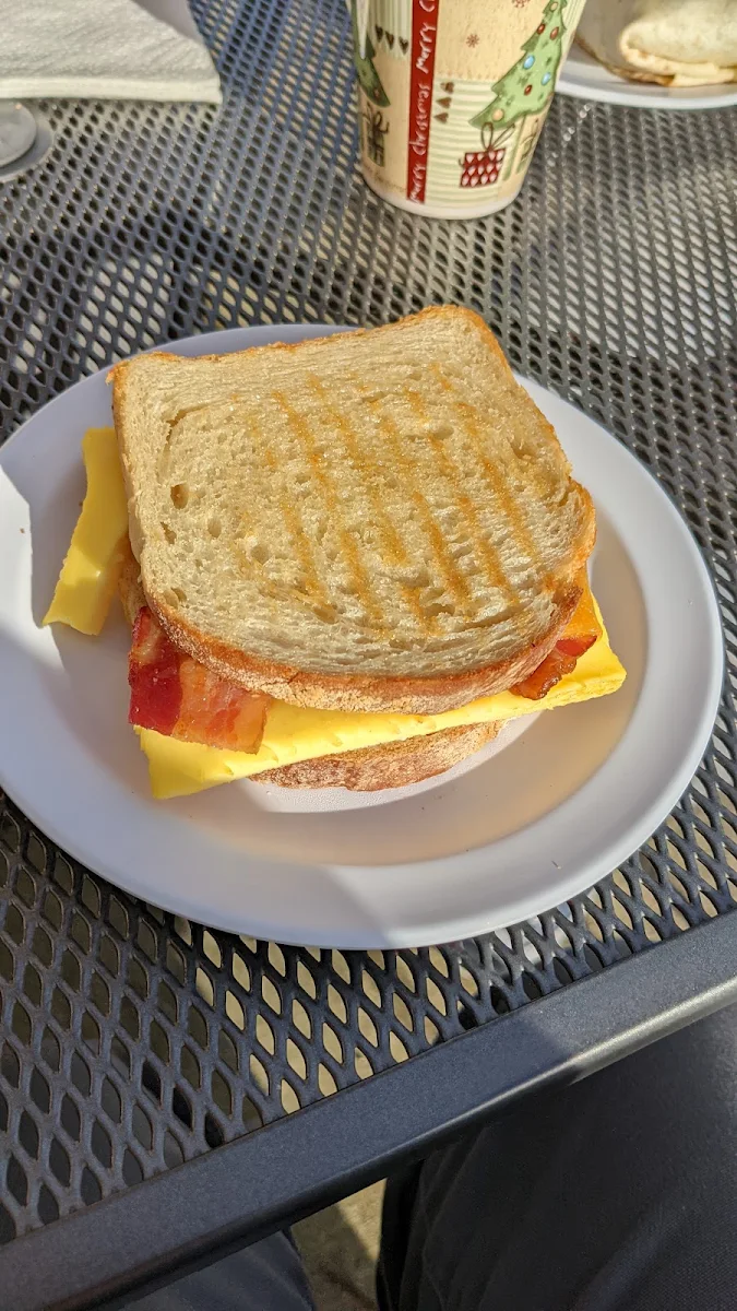 Breakfast Sandwich with Bacon and Cheddar