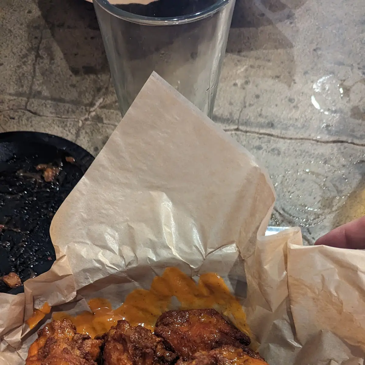Crispy Fried Chicken Wings and Sauces