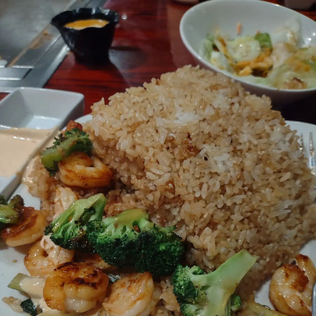 Hibachi Steak Chicken and Shrimp Fried Rice