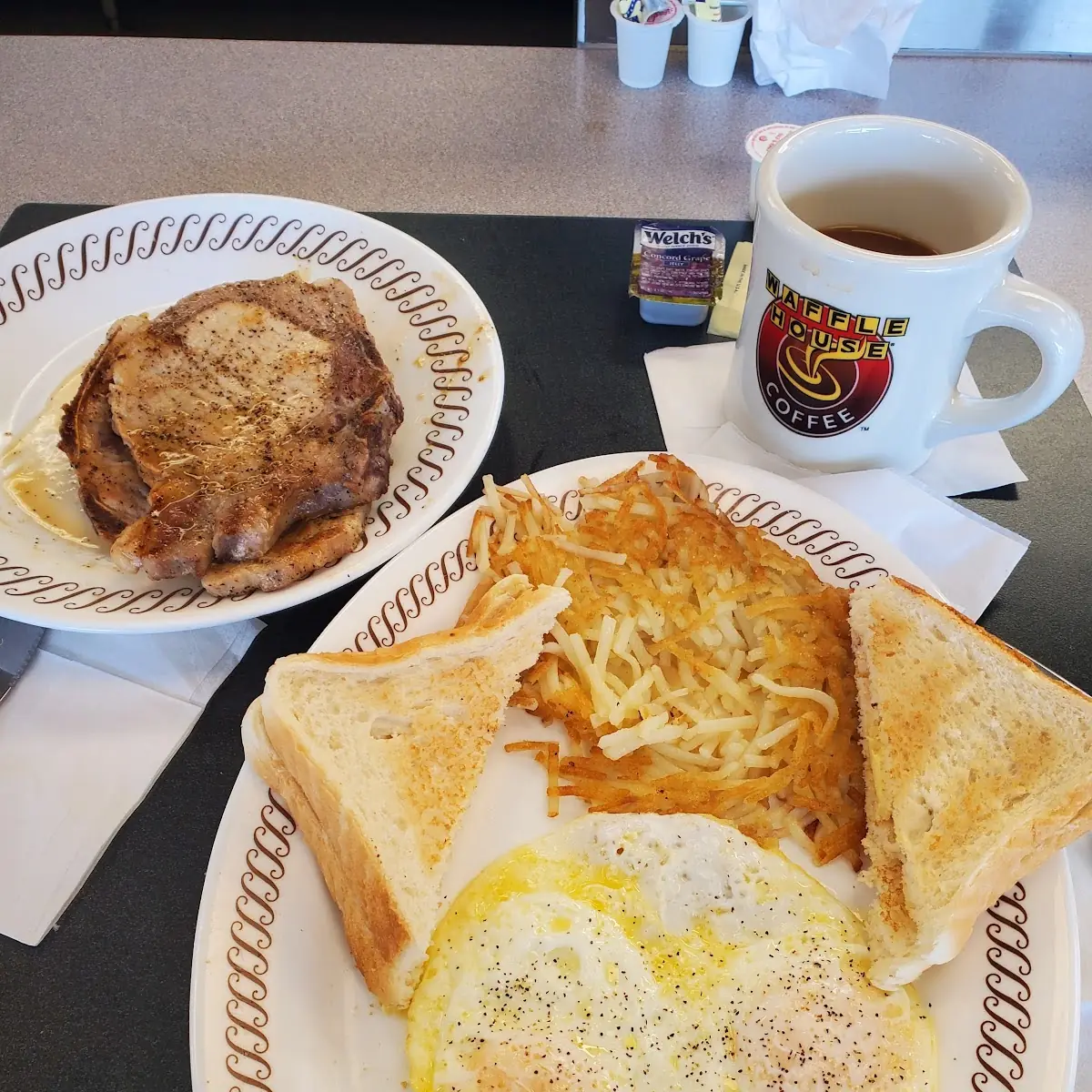 Pork Chops and Eggs