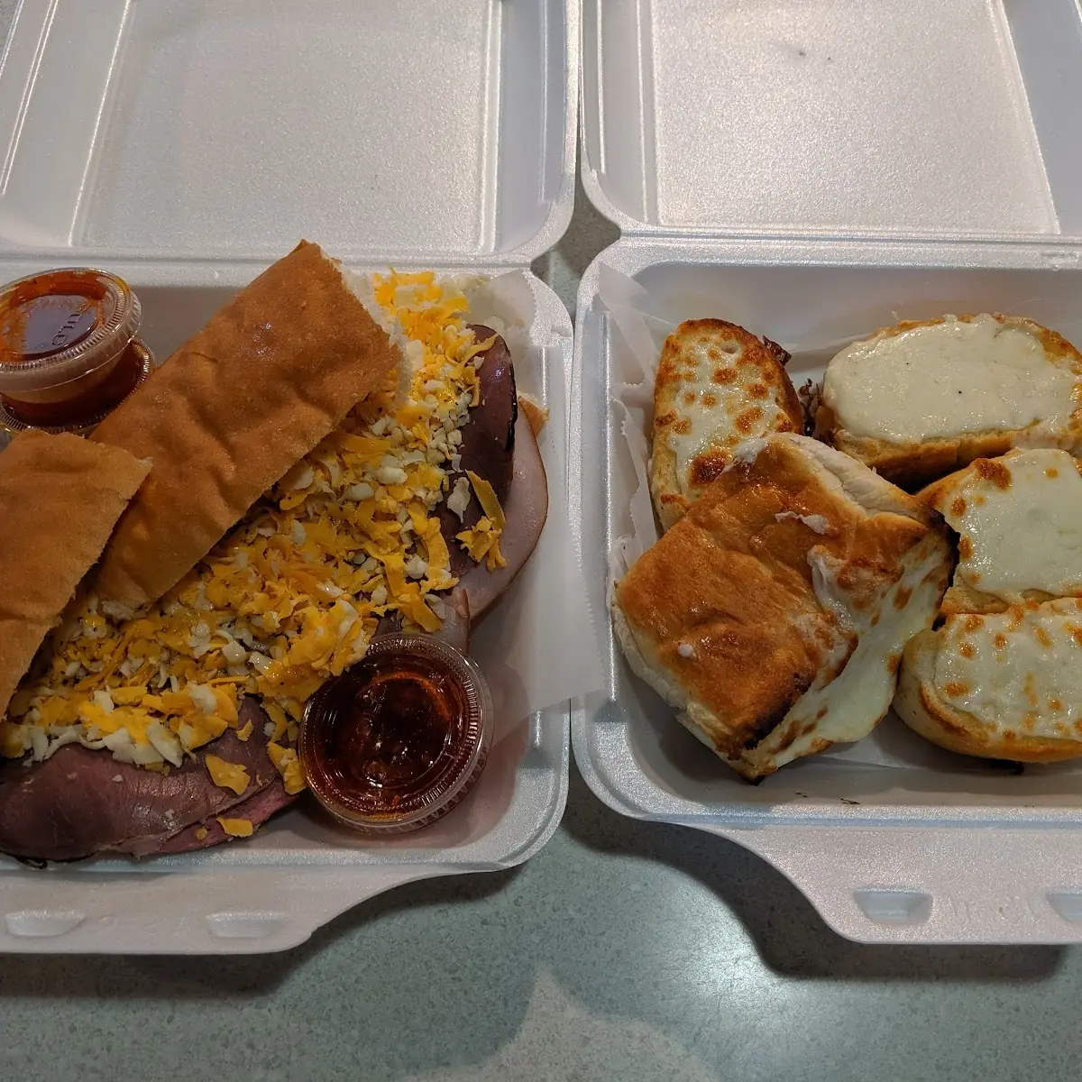Sub Sandwich and Cheese Bread