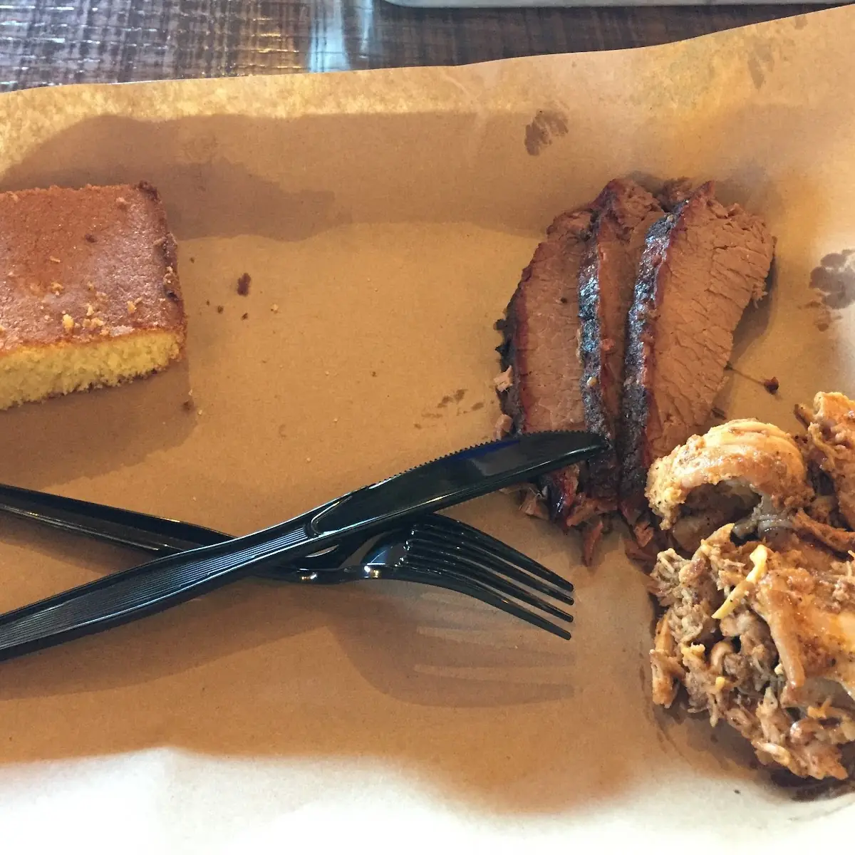 Pulled Chicken and Brisket