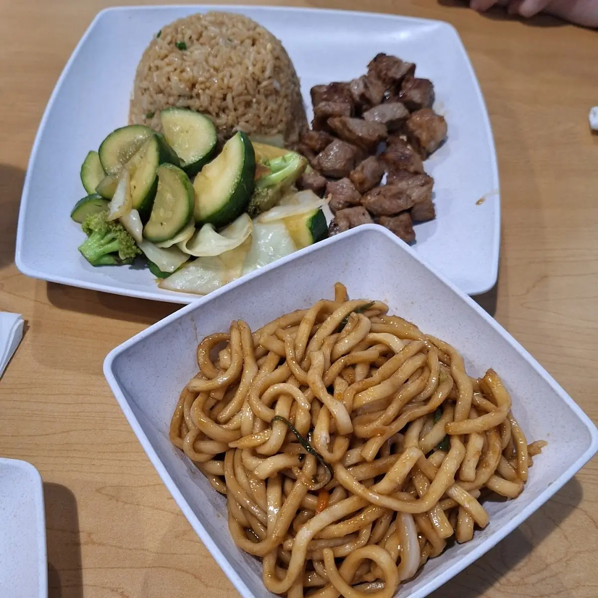Steak Hibachi and Low Mein