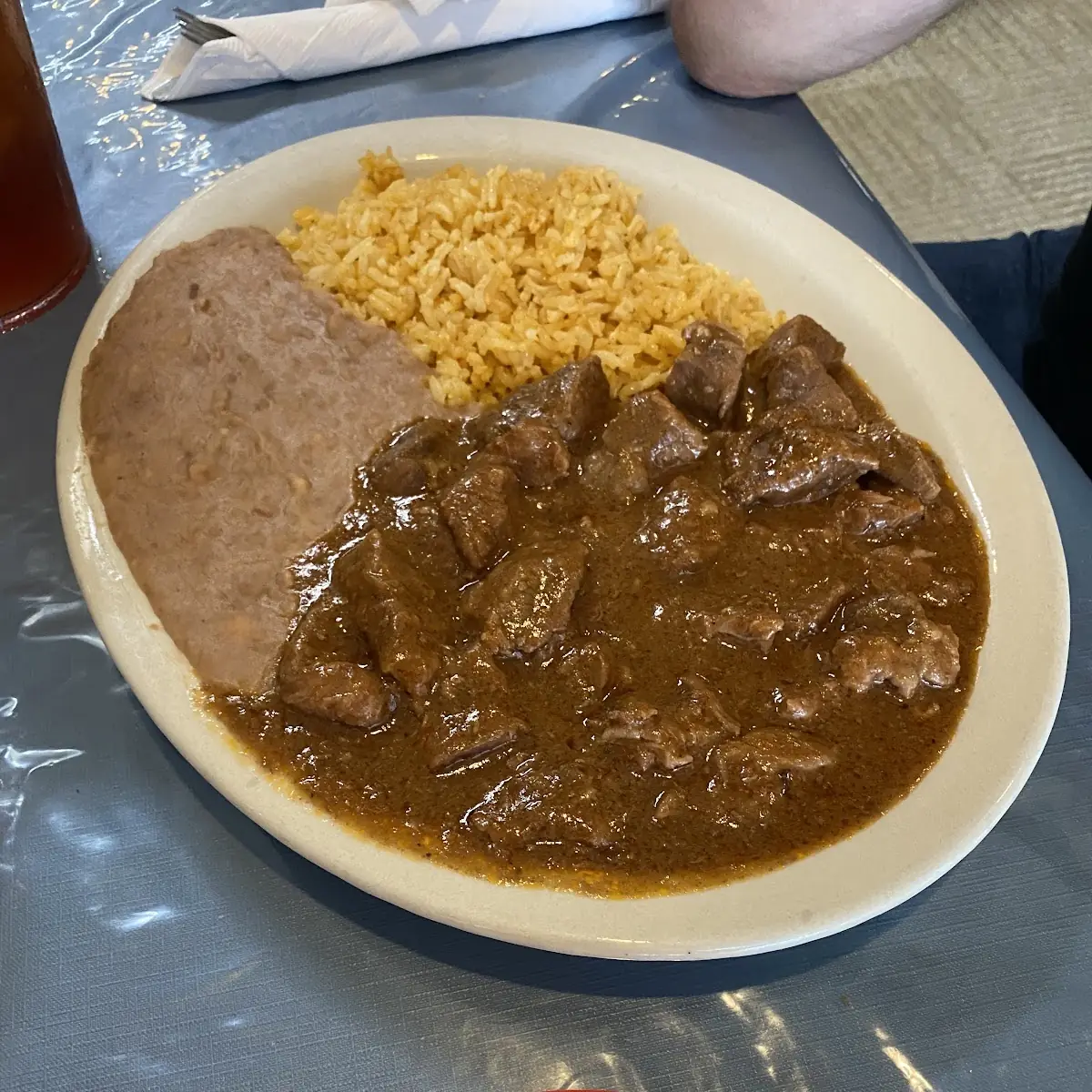 Beef Stew with Rice and Beans